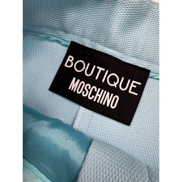 MOSCHINO Dress Pants Sky Blue Crop  Blend Sz IT38 US XS - Picture 7 of 9